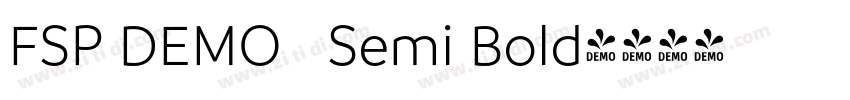 FSP DEMO   Semi Bold字体转换